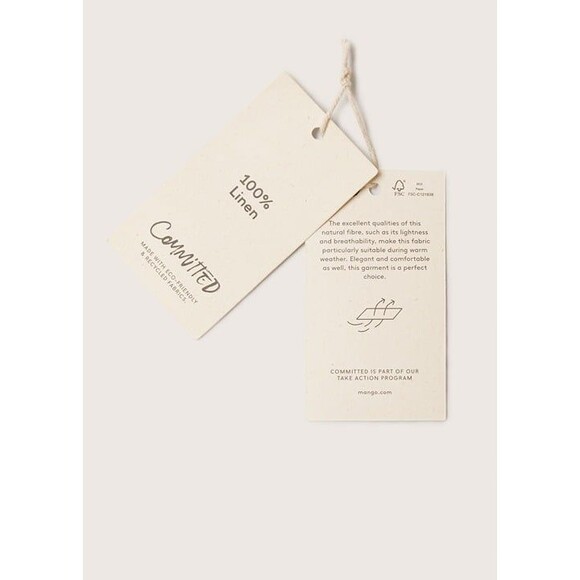 Plaid 100% linen shorts by MNG Mango Size 10 tweed preppie academia grandpa - Picture 9 of 9